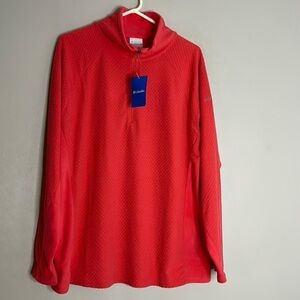 Columbia Womens Glacial Iv Print Half Zip Bright Geranium pink new nwt pink